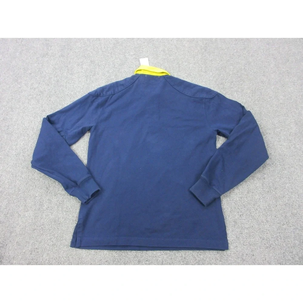 Vintage Polo Ralph Lauren Polo Shirt Mens Small Blue Rugby Cotton Newport‎ Logo